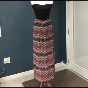 Strapless‎ Maxi Sundress Sz L NWOT